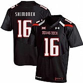 Texas Tech Red Raiders 16 Nic Shimonek Black College Football Jersey Dzhi,baseball caps,new era cap wholesale,wholesale hats